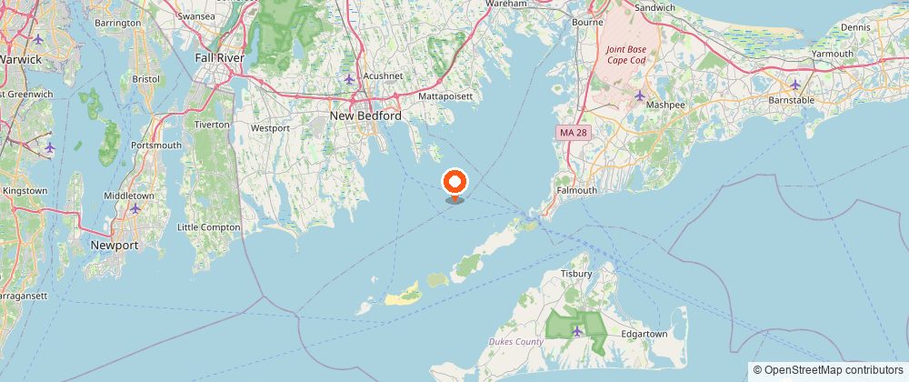Map showing the location of Buzzards Bay