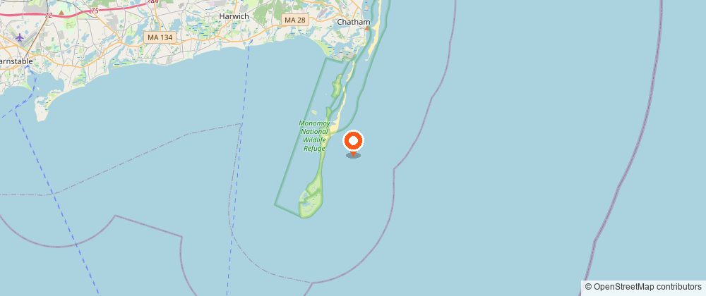 Map showing the location of the Chatham Rips