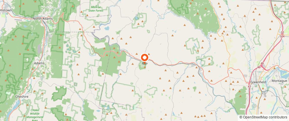 Map showing the location of the Deerfield River