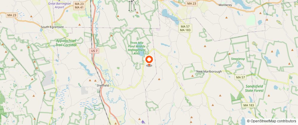 Map showing the location of the Konkapot River