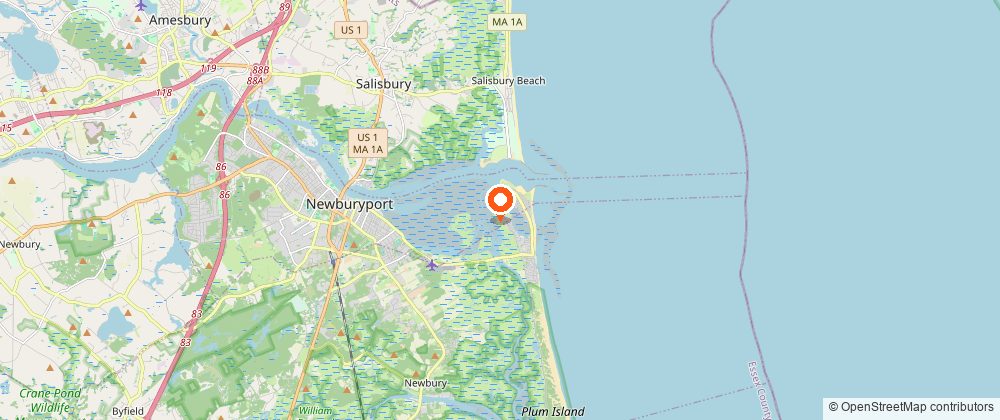 Map showing the location of Merrimack River