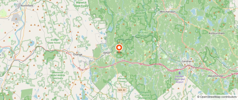 Map showing the location of the Millers River