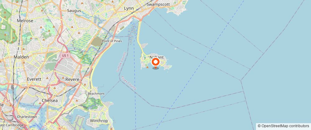 Map showing the location of Nahant