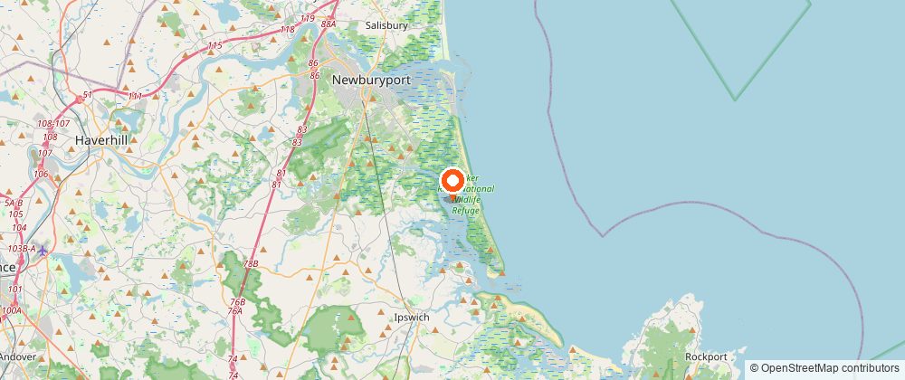 Map showing the location of Plum Island
