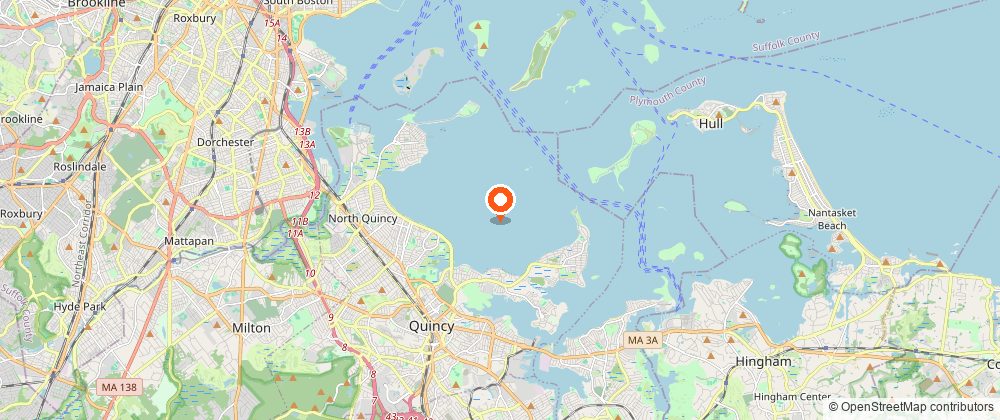 Map showing the location of Quincy Bay