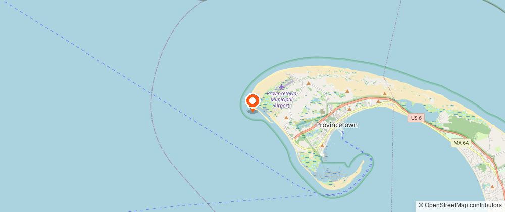 Map showing the location of Race Point Surf