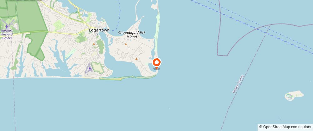 Map showing the location of Wasque & Chappaquiddick