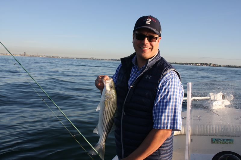 Early morning striper blitz in Boston Harbor