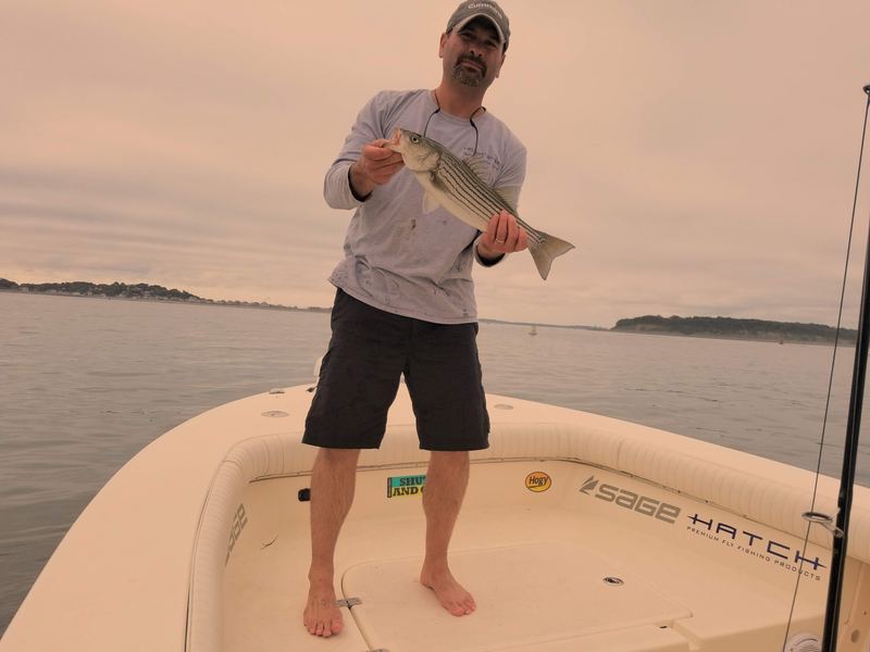 First Boston Striped Bass on the Fly