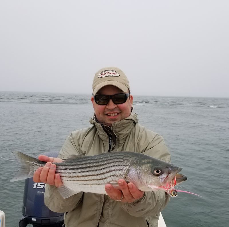 Fly fishing the rips off Martha’s Vineyard for striped bass