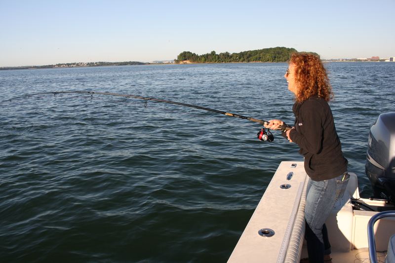 Great Topwater Striped Bass in Boston